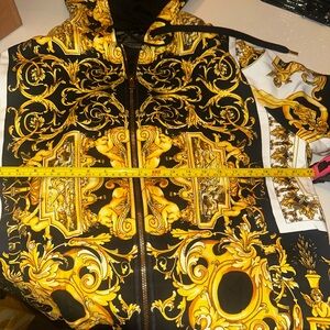 Versace Black and Gold Baroque Print Tracksuit
